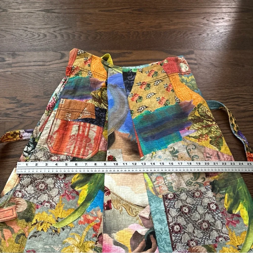New Arthur Arbesser Italian Cotton Patchwork Wrap Skirt Runway I-40 US-M $695 - Picture 7 of 13